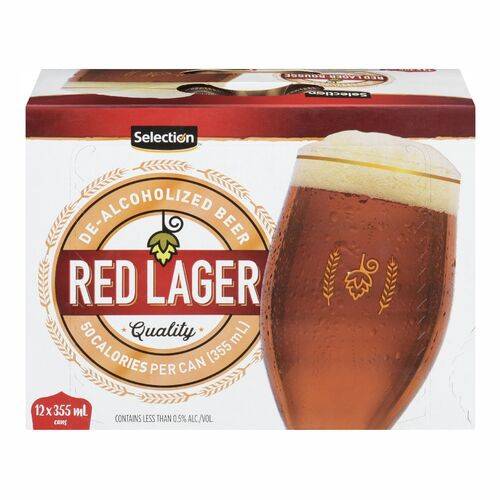 Selection rousse 0.5% - red lager de-alcoholized beer (12 x 355 ml)