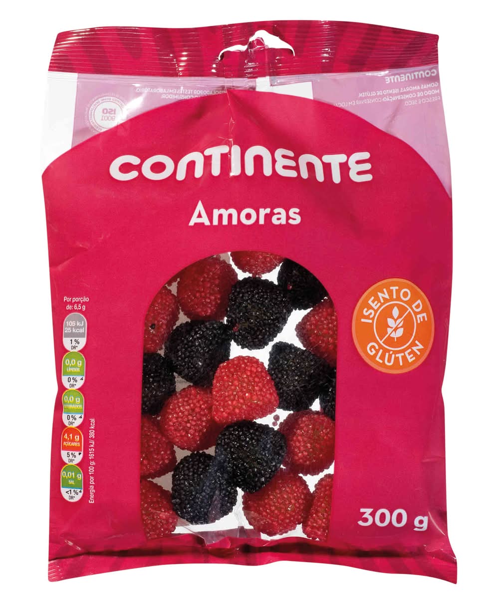 Gomas Amoras sem Glúten Continente Infantil (emb. 300 gr)