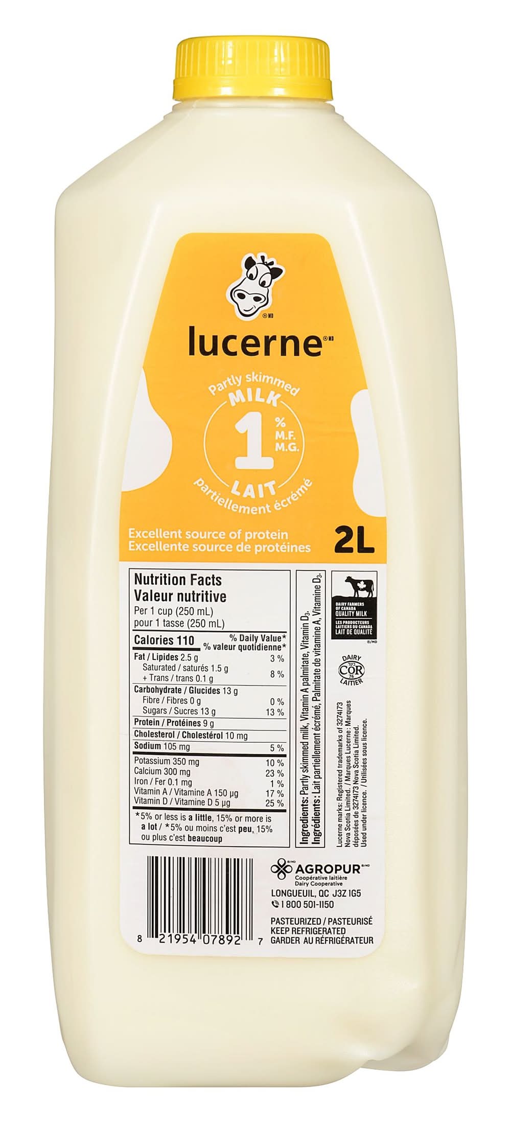 Lucerne 1% Milk Jug (2 L)