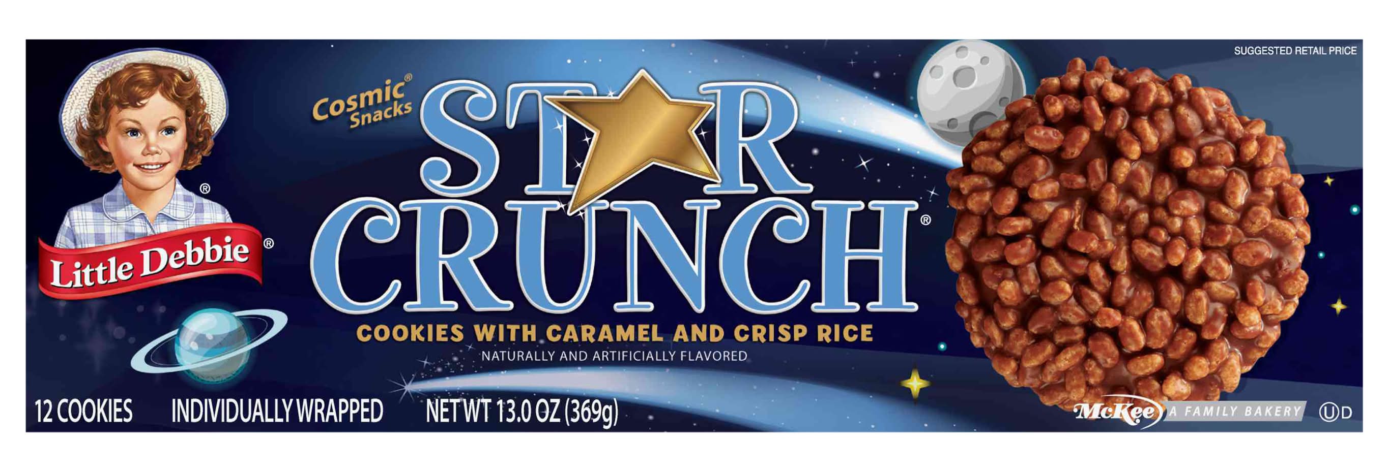Little Debbie Star Crunch Cookies, Caramel & Crisp Rice (13 oz, 12 ct)