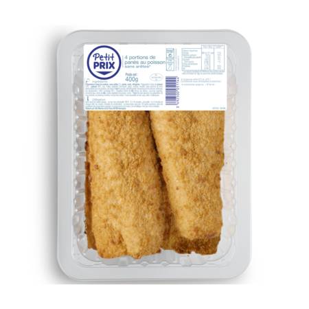 Poisson pané - la barquette de 4 - 400g