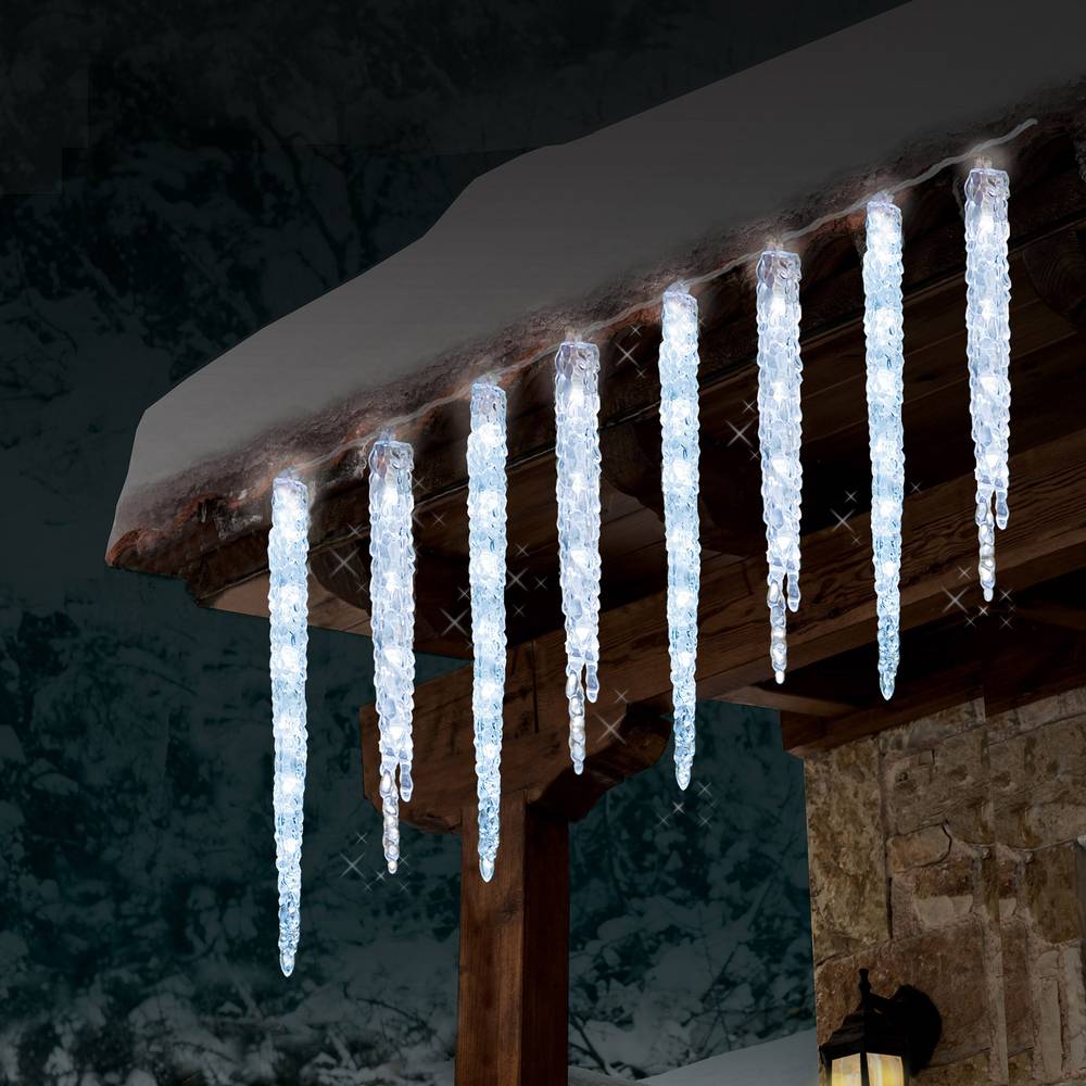 GE Energy Smart Twinkling LED Ice Crystal Icicle Lights, 20-count