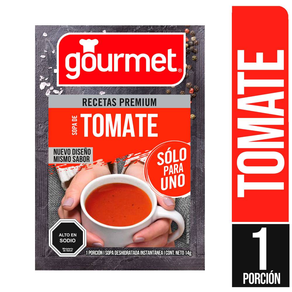 Gourmet · Sopa de tomate solo para uno (14 g)