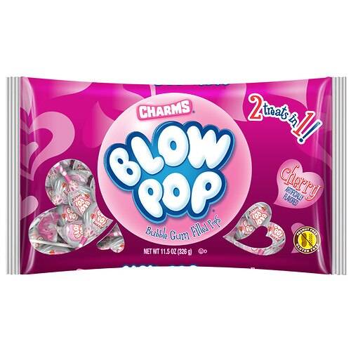 Order Charms Valentine Blow Pops Cherry - 11.5 oz food online from Walgreens store, Maywood on bringmethat.com