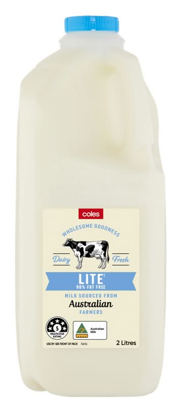 Coles Lite Milk (2L)