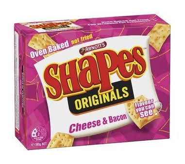 Arnott'S Shapes Cheese & Bacon 180G