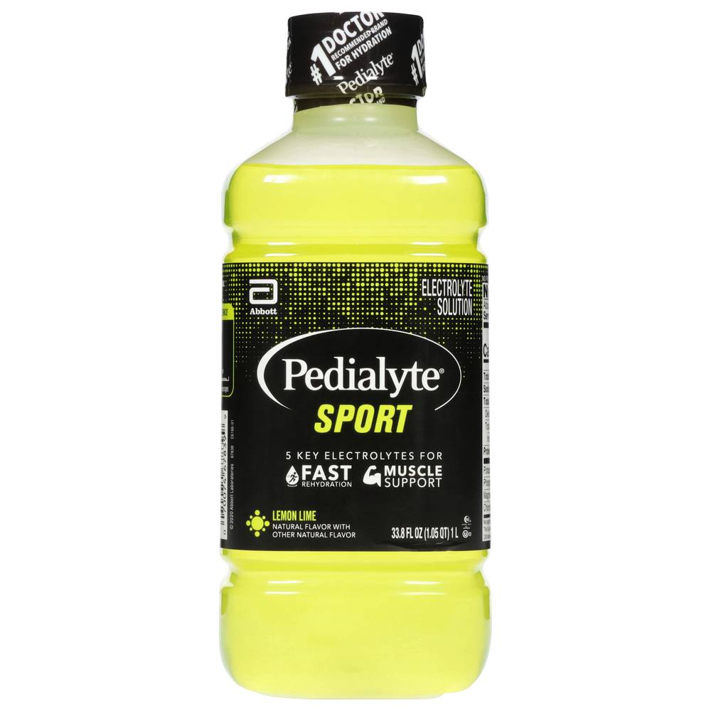 Pedialyte Sport Electrolyte Solution, Lemon Lime (33.8 fl oz)