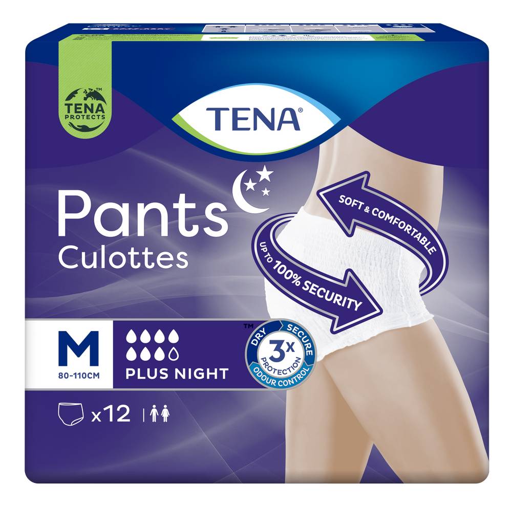 Tena - Culottes plus night medium 80-110 cm (12 pièces)