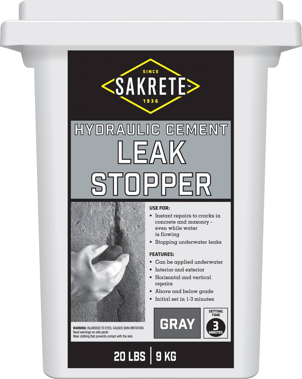 Sakrete Leak Stopper Fast Setting 20-lb Mortar and Concrete Hydraulic Cement | 176206