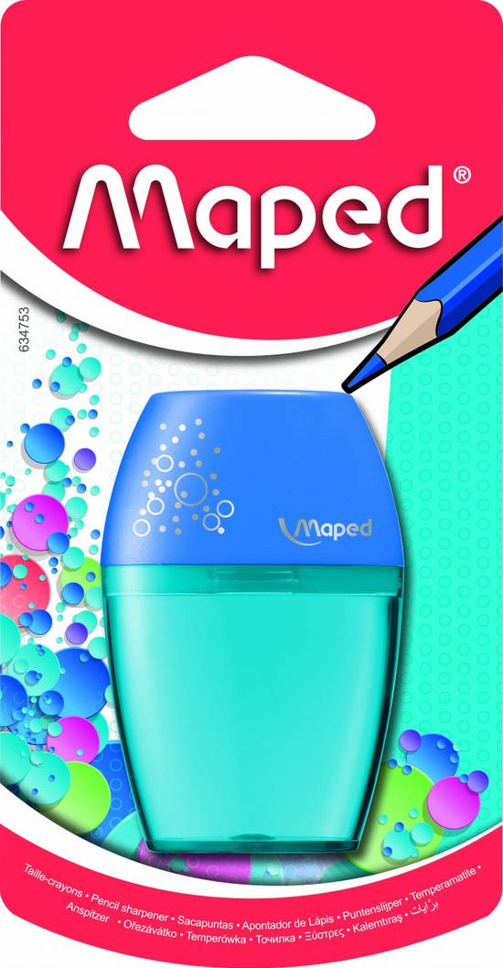 Maped - -Taille crayon à réservoir shaker coloris assortis