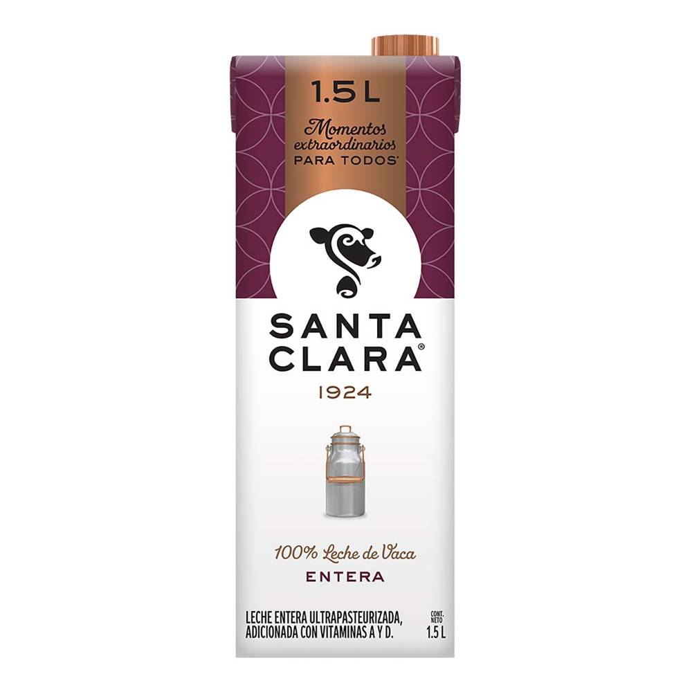 Santa Clara · Leche entera ultrapasteurizada (1,5 L)