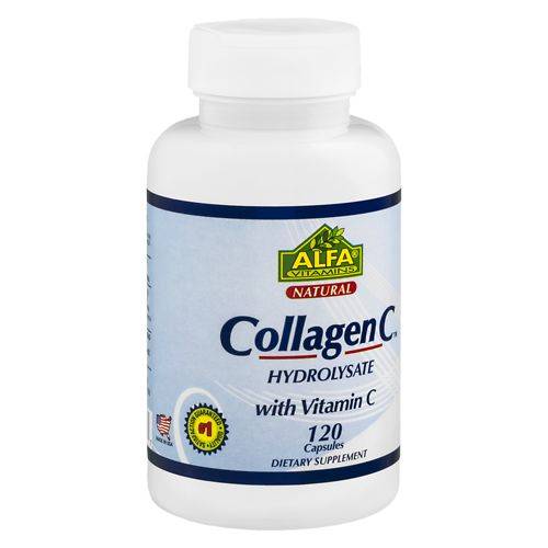 Alfa Vitamins Collagen Hydrolysate With Vitamin C Capsules - 120.0 ea