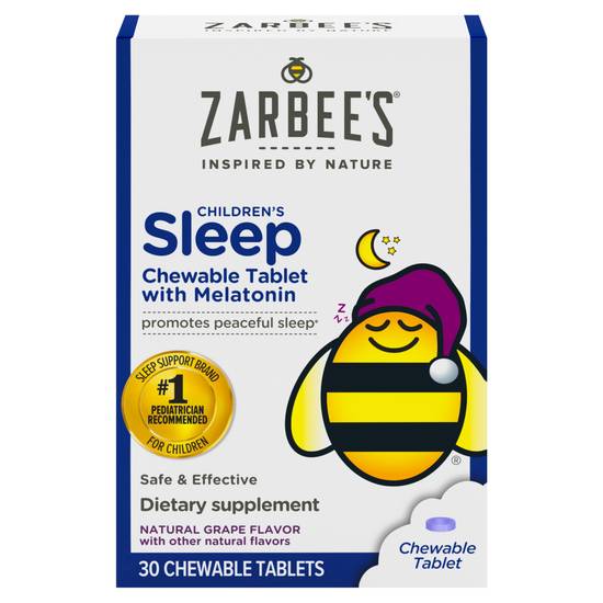Zarbee's Children's Sleep Support Melatonin Supplement (30 tablets)