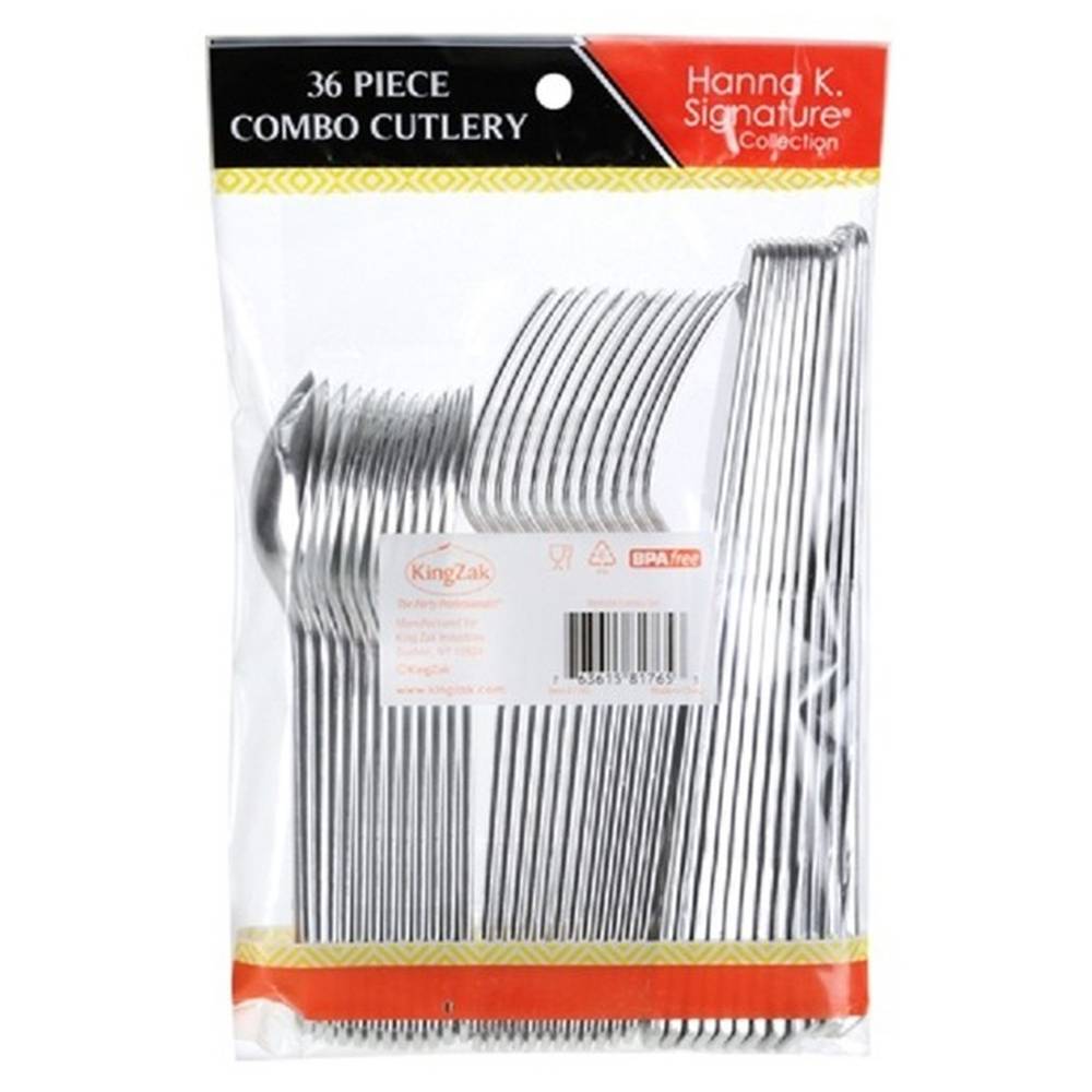 Hanna K. Signature Polished Silver Combo Cutlery