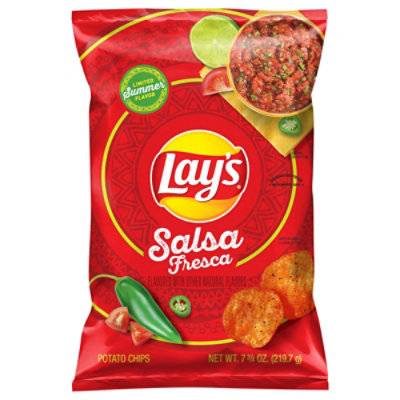 Frito Lay Lays Salsa Fresca Potato Chips - 7.75 Oz