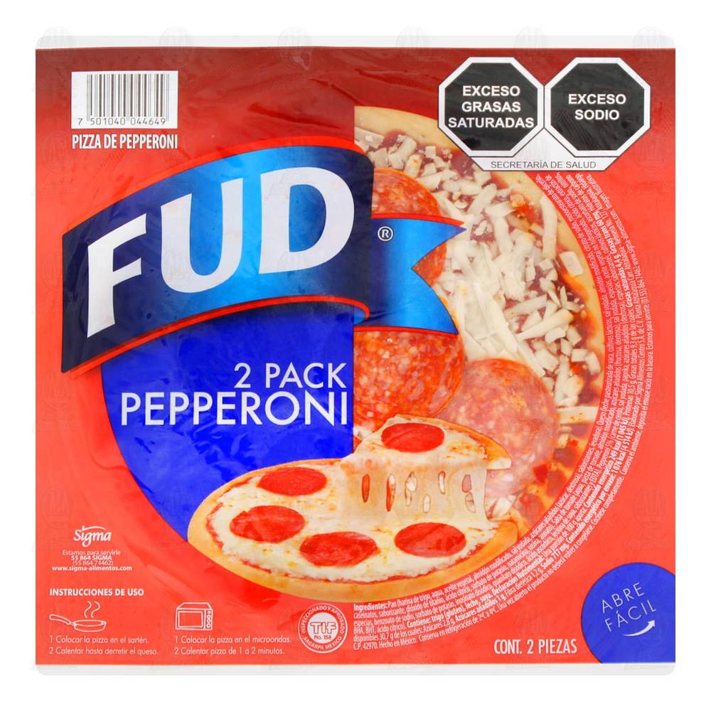 FUD · Pizza de pepperoni (2 un)