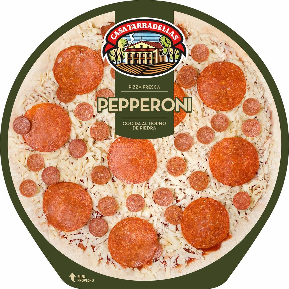 Pizza de queso con pepperoni · Casa Tarradellas (405 g)