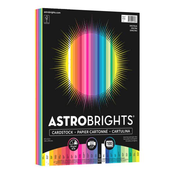 Astrobrights Colored Cardstock Spectrum Assortment Sheets/Ream (8.5 x 11)