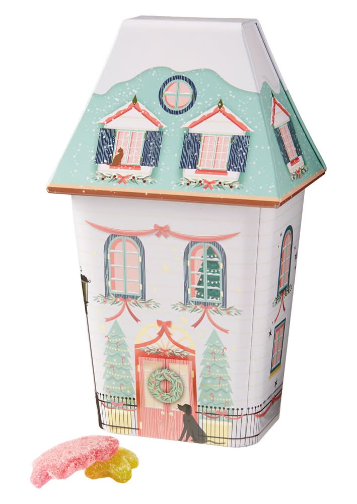 White Candy Filled Tin House (3.7 oz)