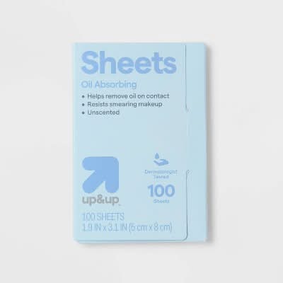 up&up Oil Absorbing Sheets, 5x8 cm (100 ct)