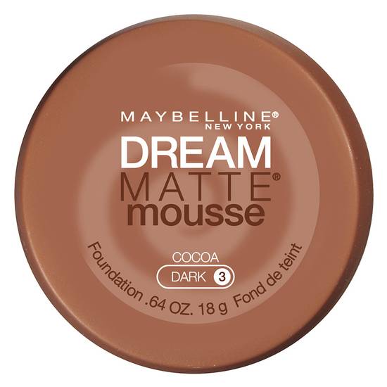 Maybelline Dark 3 Cocoa Dream Matte Mousse Foundation