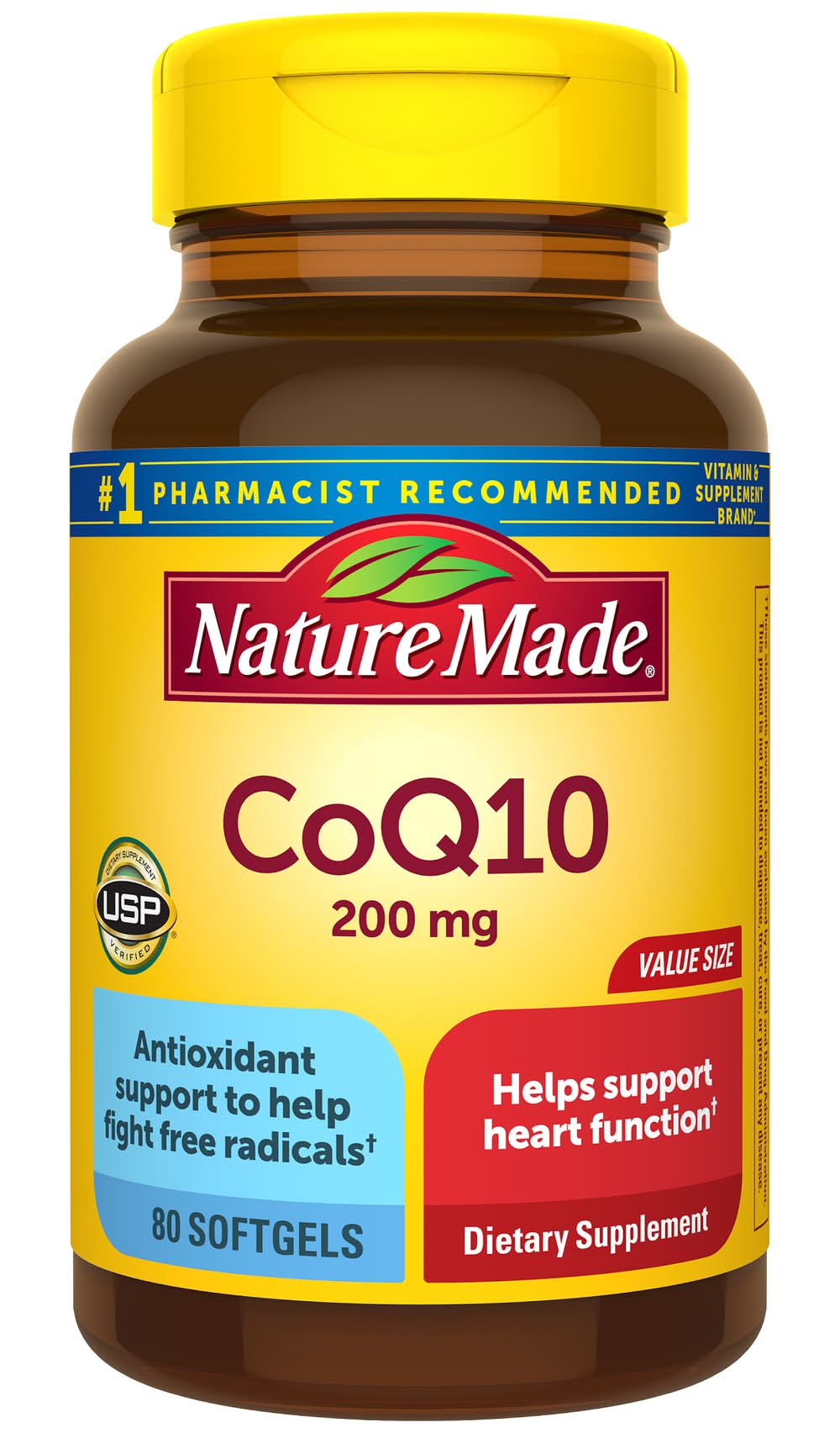 Nature Made Coq10 Heart Function Supports Softgels 200 mg (80 ct)