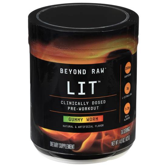 Beyond Raw Lit Clinically Dosed Pre-Workout (gummy worm )