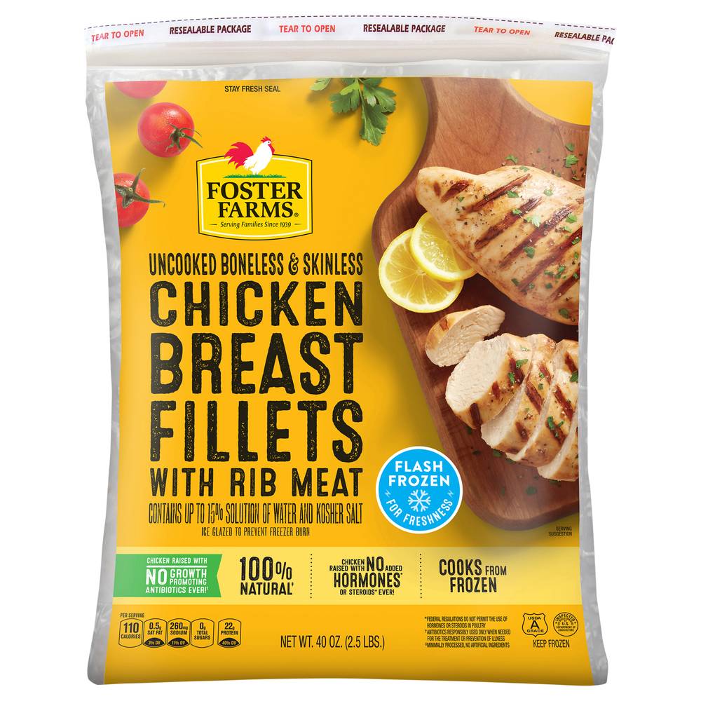 Foster Farms Boneless & Skinless Chicken Breasts (2.5 lbs)