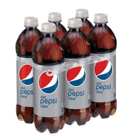 Pepsi diet cola soft drinks (6 ct, 710 ml)