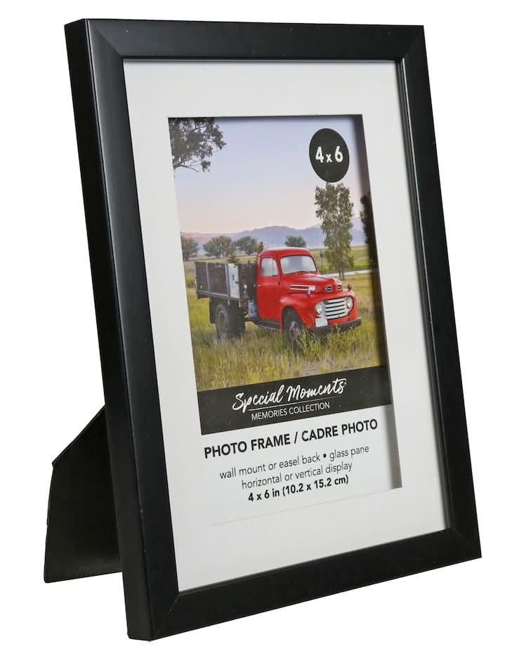 Special Moments Matted Photo Frame, 4x6 in, Black