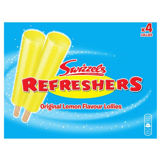 Swizzels Refreshers Original Lemon Flavour Lollies 4 x 65ml (260ml)