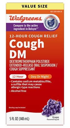 Walgreens Cough Dm Liquid 12-hour Relief Grape (5 fl oz)