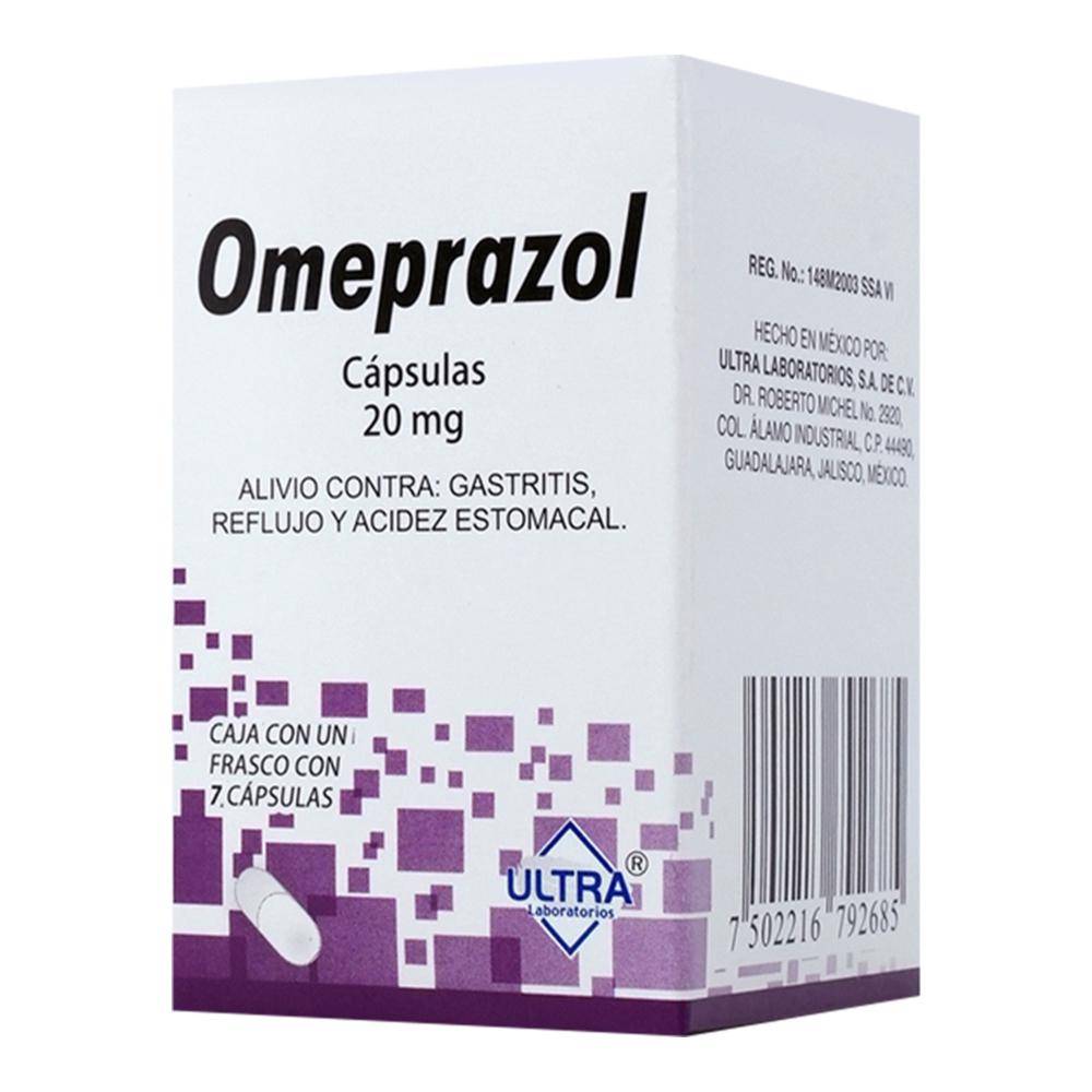 Ultra laboratorios omeprazol cápsulas 20 mg (caja 7 piezas)