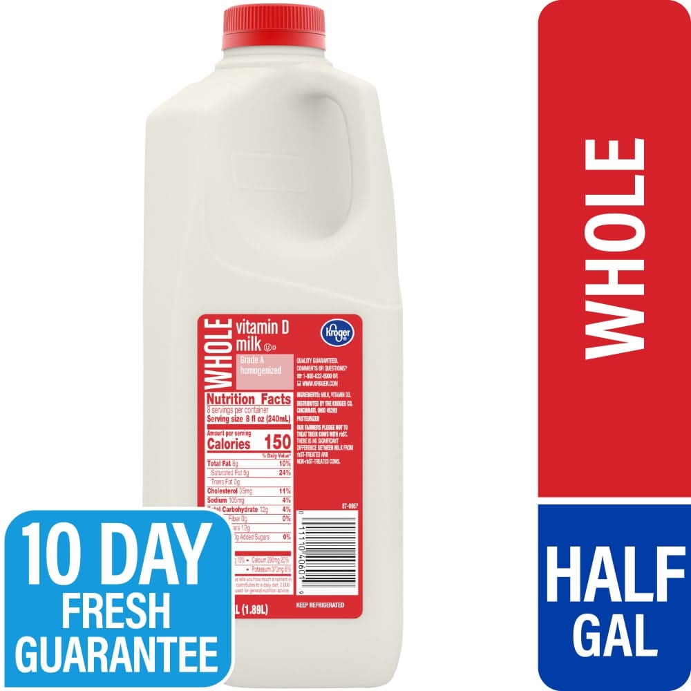 Kroger® Vitamin D Whole Milk Half Gallon