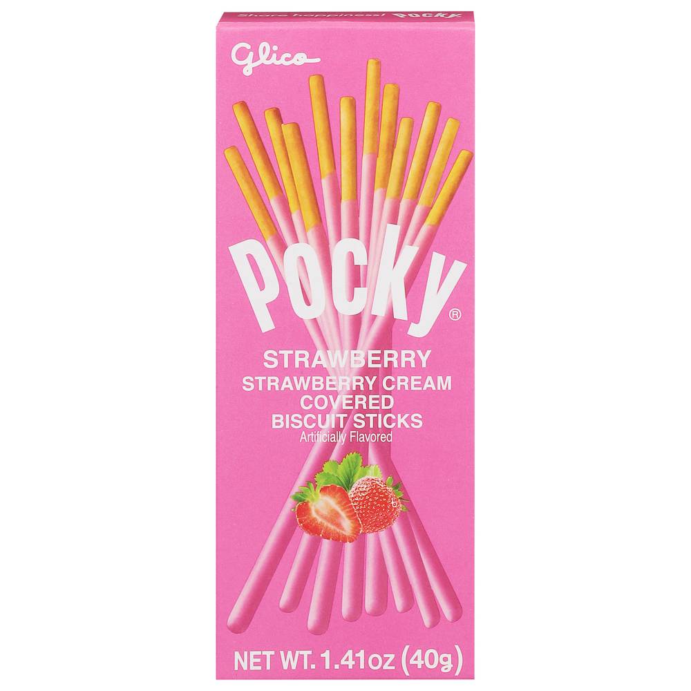 Pocky Strawberry Cream Covered Biscuit Sticks (1.5 oz)