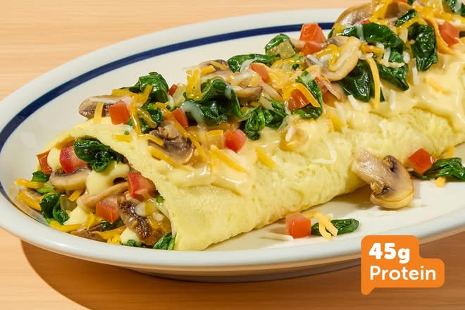 Spinach & Mushroom Omelette