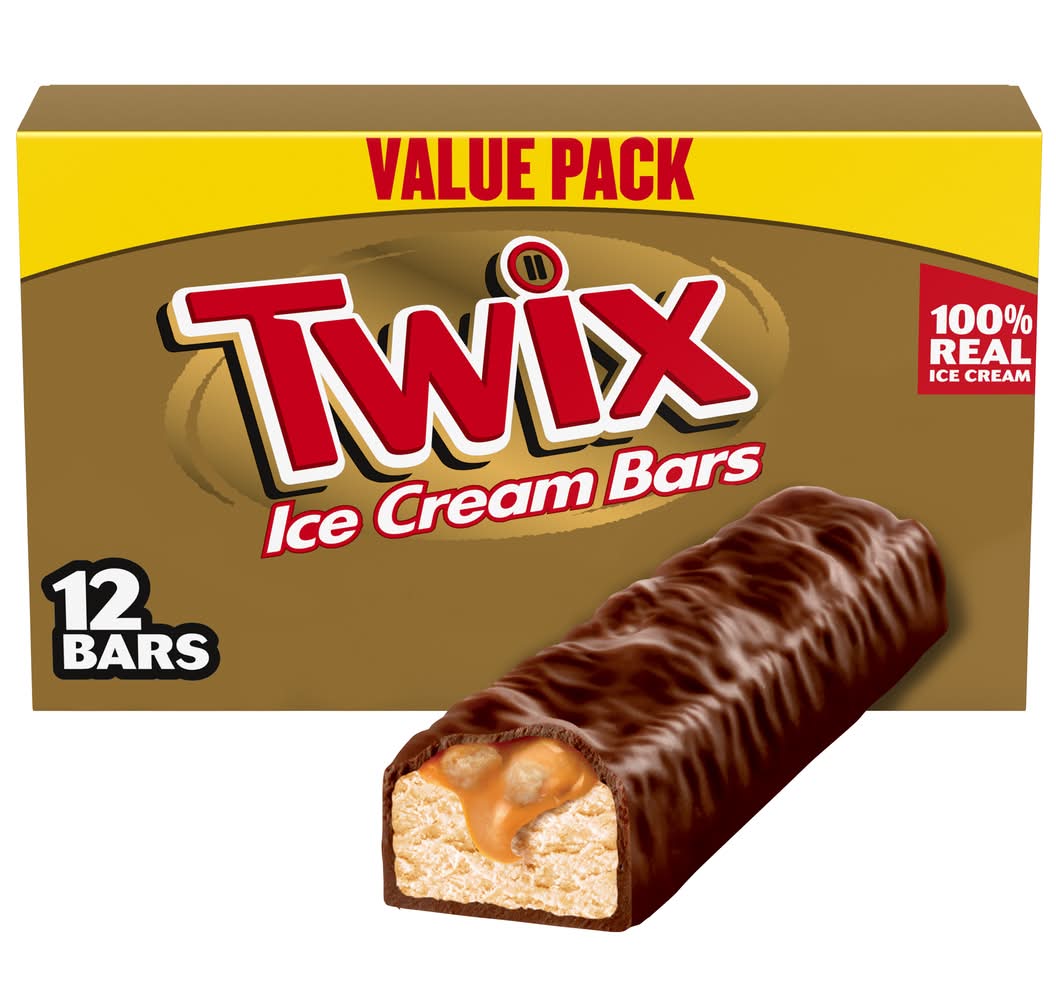 Twix Ice Cream Bars, Vanilla (12 x 1.93 oz)