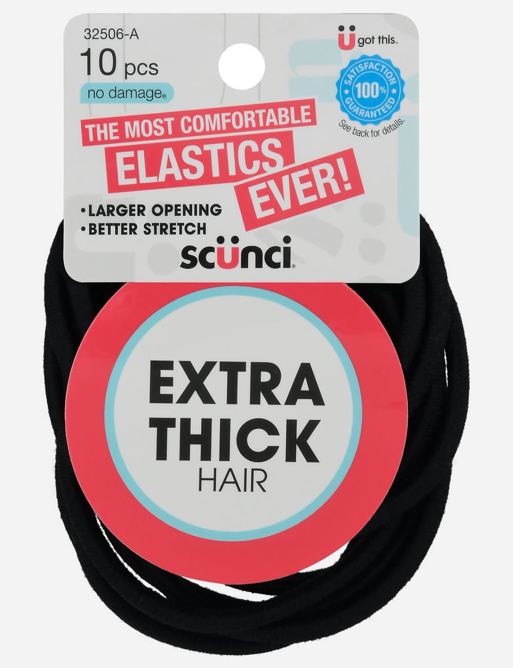 Scunci No Damage Extra Thick Hair Elastics (1.2 oz, 10 ct)