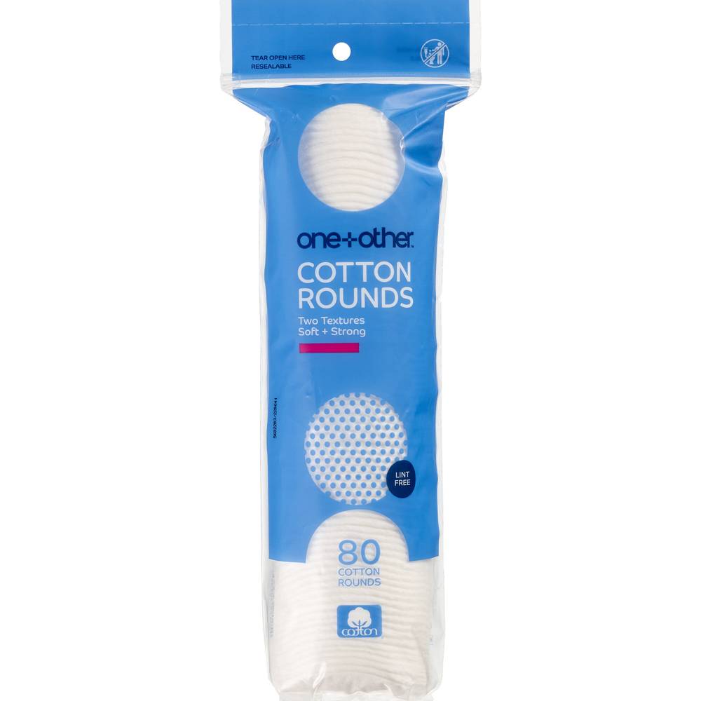 One+Other Premium Cotton Rounds, 80Ct