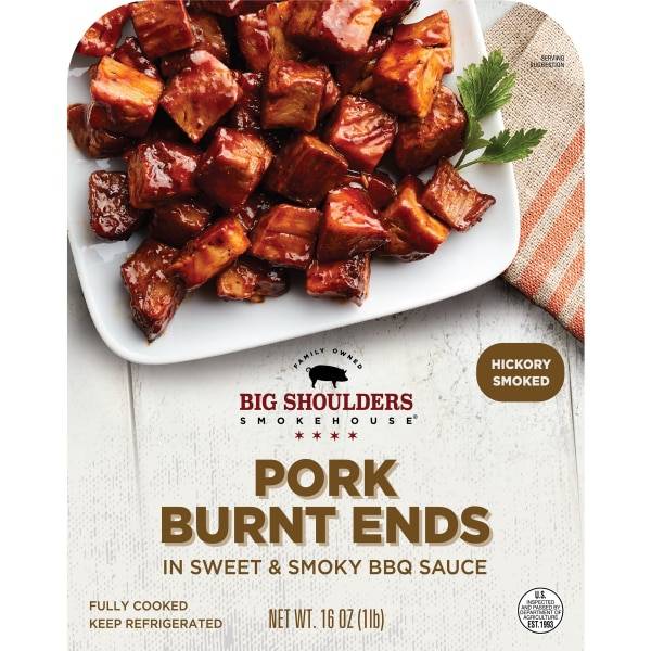 Big Shoulder's Pork Burnt Ends in BBQ Sauce 16 oz.