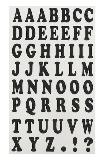 Make Market Alphabet Iron on Transfers, Black (51 ct)