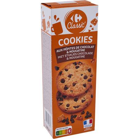 Cookies pépites chocolat nougatine CARREFOUR CLASSIC' - le paquet de 200g
