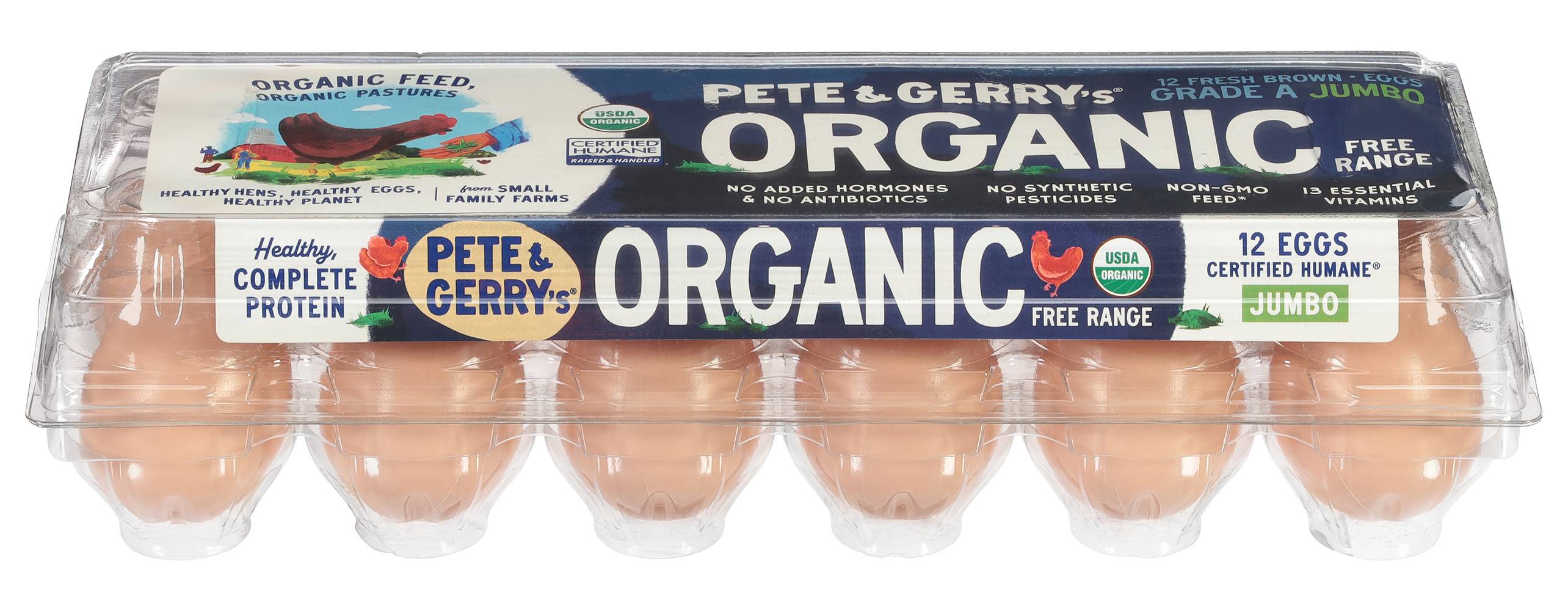 Pete and Gerry's Organic Jumbo Grade a Eggs (1.19 lbs, 12 ct)