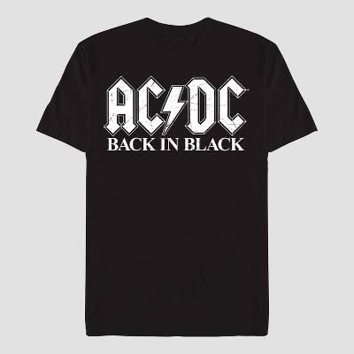 AC/DC Short Sleeve T-Shirt, Men, M, Black