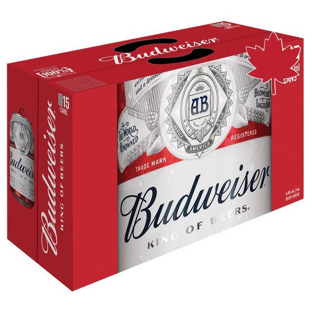 Budweiser Lager Beer (15 x 355 ml)
