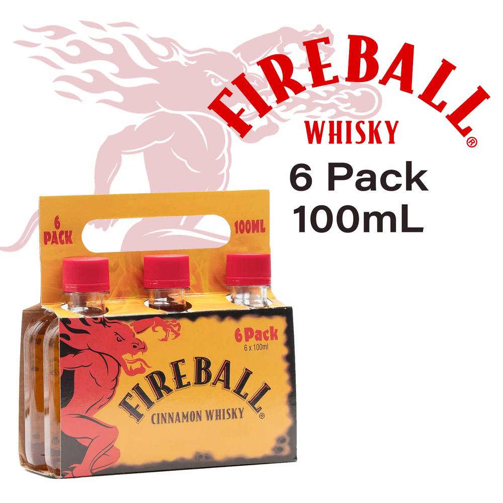 Fireball Carrier Cinnamon Whisky (6 pack, 100 ml)