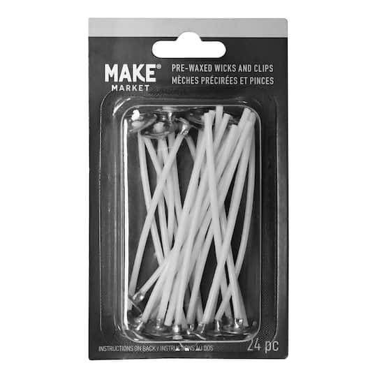 Make Market Pre Waxed Candle Wicks and Clip (24 ct)