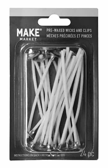 Make Market Pre Waxed Candle Wicks and Clip (24 ct)