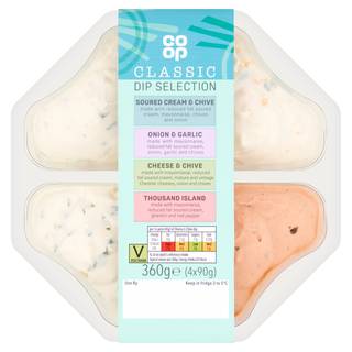 Co-op Classic Dip Selection 4 X 90G (360G)