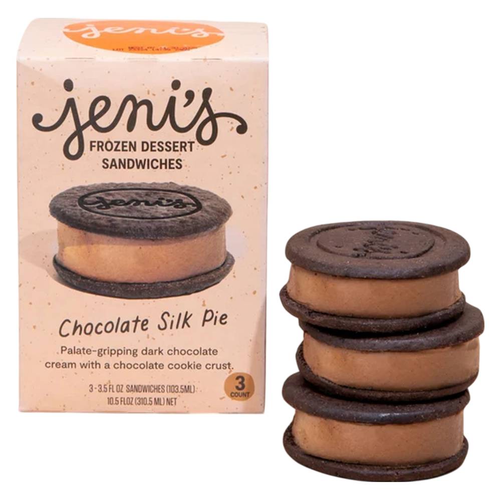 Jeni's Chocolate Silk Pie Ice Cream Sandwiches (10.5 fl oz, 3 ct)
